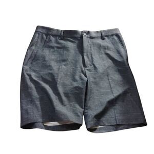 Greg Norman Collection Charcoal Flat Front Shorts (35)